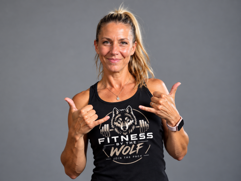 Barbie Munn in a Fitness by the Wolf tank top