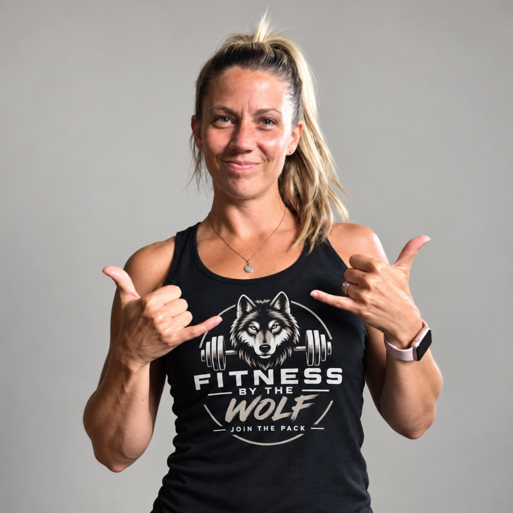 Barbie Munn in a Fitness by the Wolf tank top